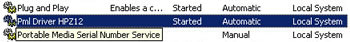 PMLDriver in Services section of Computer Management