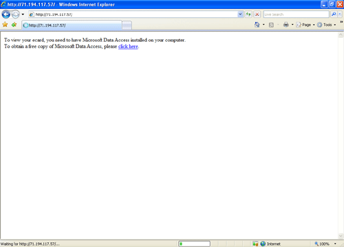 Body of Electronic Greeting Card virus
