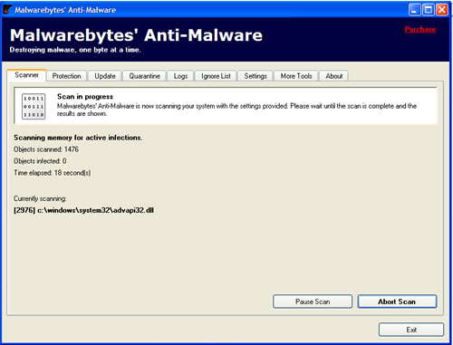 MalwareBytes Scan