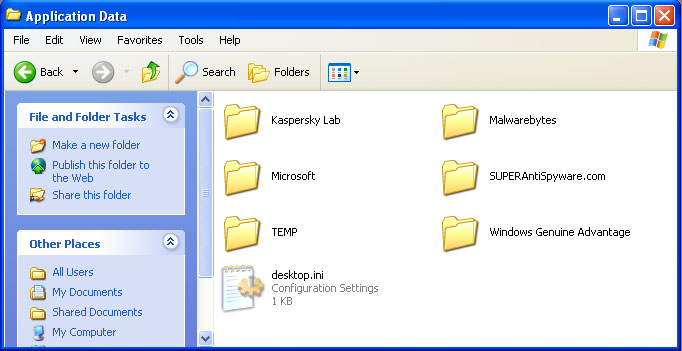 Application Data folder under All Users